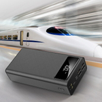 Power Bank внешний аккумулятор 40000 mAh с быстрой зарядкой и фонариком, черный