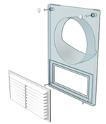 Решетка вентиляционая 184*254 с фланцем D125