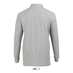 Рубашка поло мужская Sol's Star с длинным рукавом. Серый  S