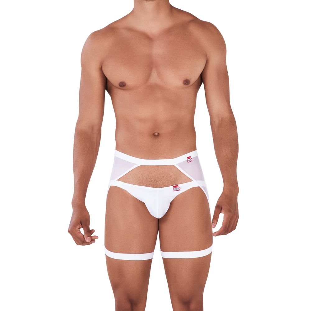 Мужские трусы джоки белые с поясом Pikante MAGNO JOCKSTRAP 034301