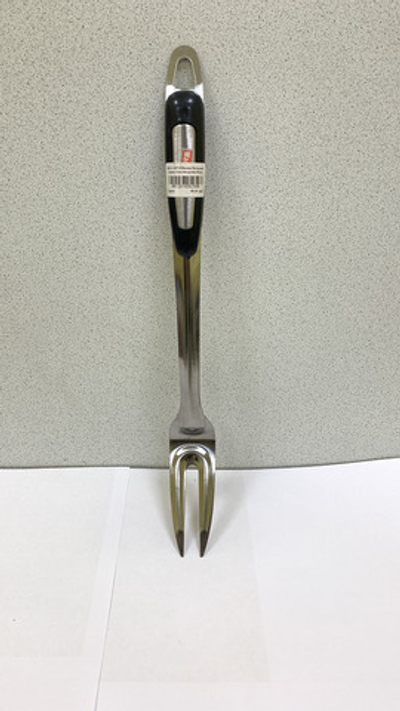 Вилка большая нерж.пластик.ручка 34см.