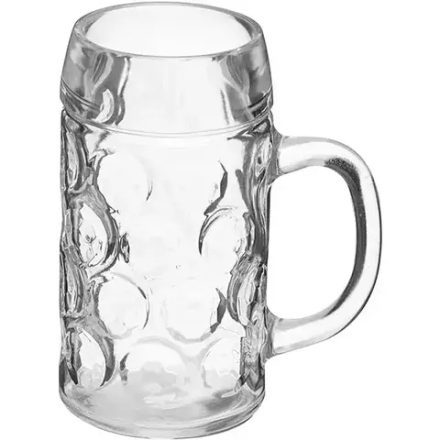 Кружка для пива стекло 0,625л D=75,H=162,L=135мм прозр