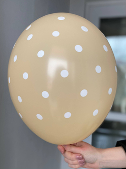 Воздушный шар с рисунком Горох цвет в ассортименте 35см ПАЛИТРА №4340