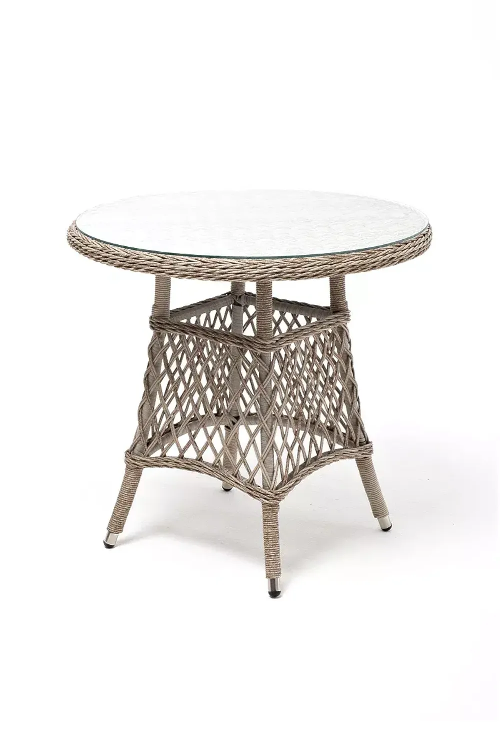 "Эспрессо-80 R" обеденная группа плетеная, цвет бежевый