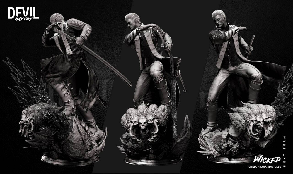 Вергилий девил май край Дьявол может плакать Фигурка Vergil Devil May Cry dmc