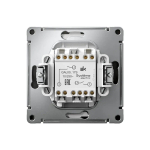 ARTGALLERY 2-клавишный ВЫКЛЮЧАТЕЛЬ КНОПОЧНЫЙ, 10АХ, механизм, быстрозажим. клем., БАЗАЛЬТ