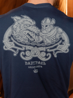 Футболка Варгградъ мужская синяя «Кусающий длань»