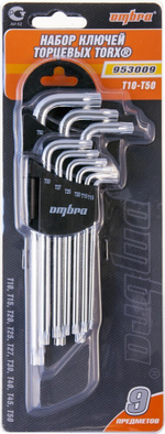 953009 Набор ключей торцевых TORX® Т10-T50, 9 предметов