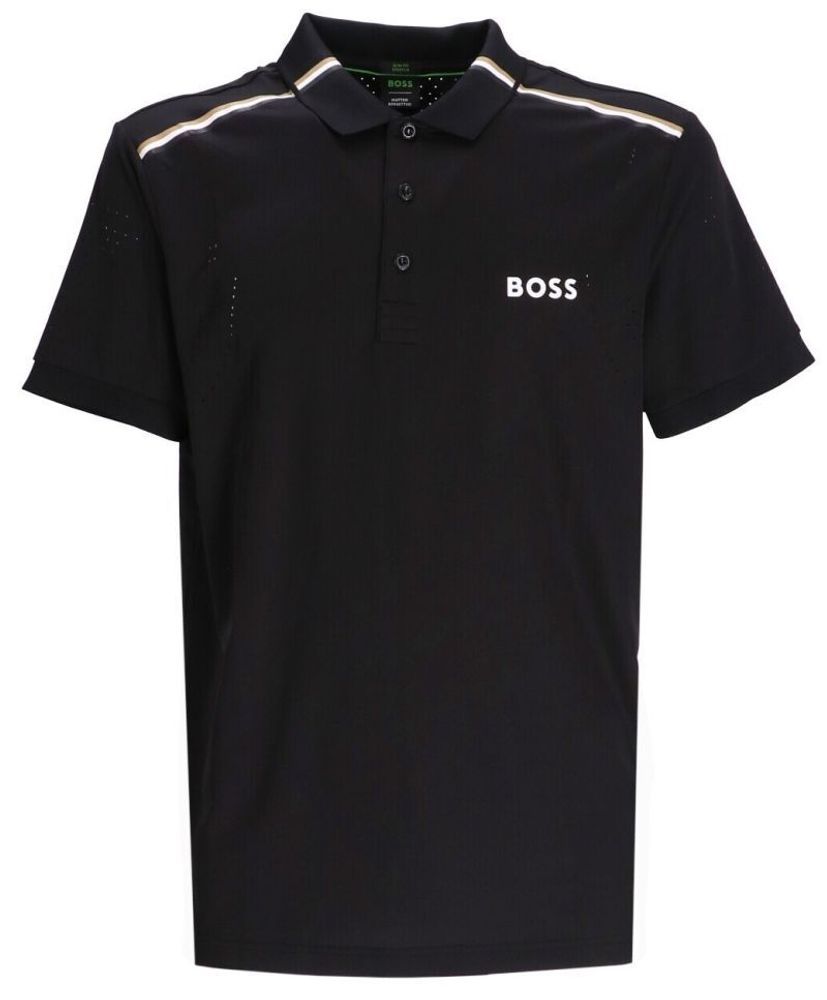 Мужское теннисное поло BOSS x Matteo Berrettini Patteo MB Slim Fit Polo Shirt - black