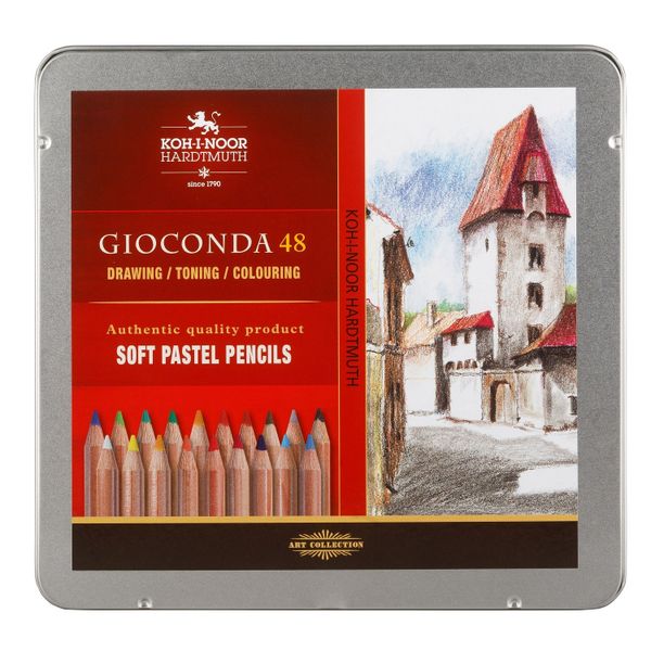 Карандаши пастельные KOH-I-NOOR GIOCONDA SOFT 8829, 48цв, металл. коробка