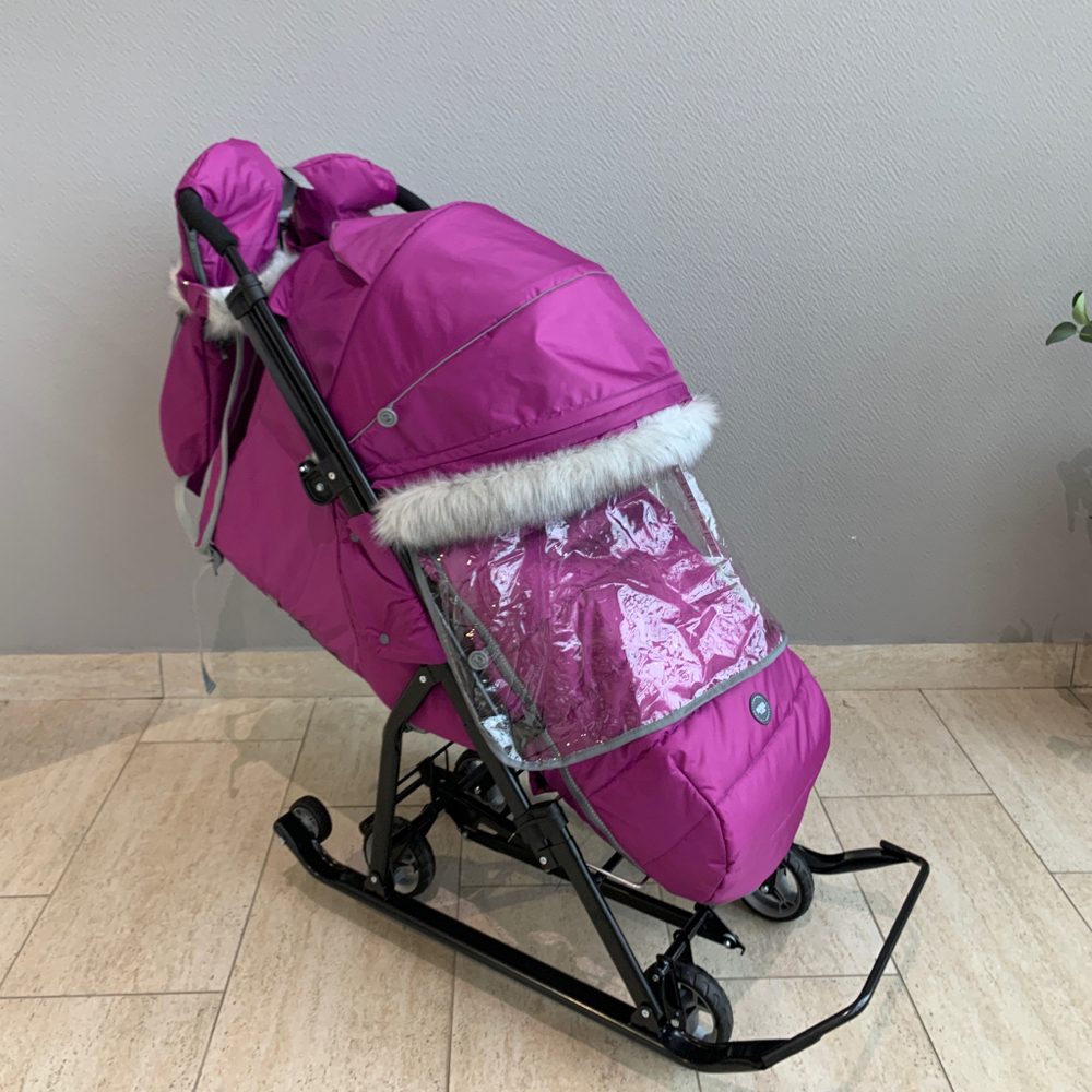 Коляска комбинированная «Ника Детям 7-5SK» баклажановый (арт. НД7-5SK/Б)