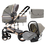 Детская коляска-трансформер 3 в 1 Luxmom 510, c автолюлькой / синий цвет