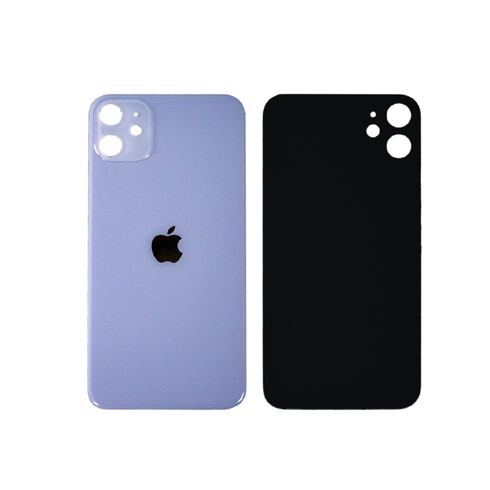Задняя крышка для iPhone 11 Фиолетовый (стекло, широкий вырез под камеру, логотип)