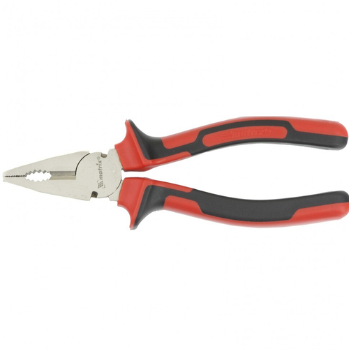 MATRIX Плоскогубцы Nickel 180мм никелированные двухкомпонентные рукоятки