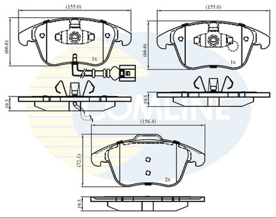 COMLINE - CBP16022-CML - Brake Pad Set, disc brake