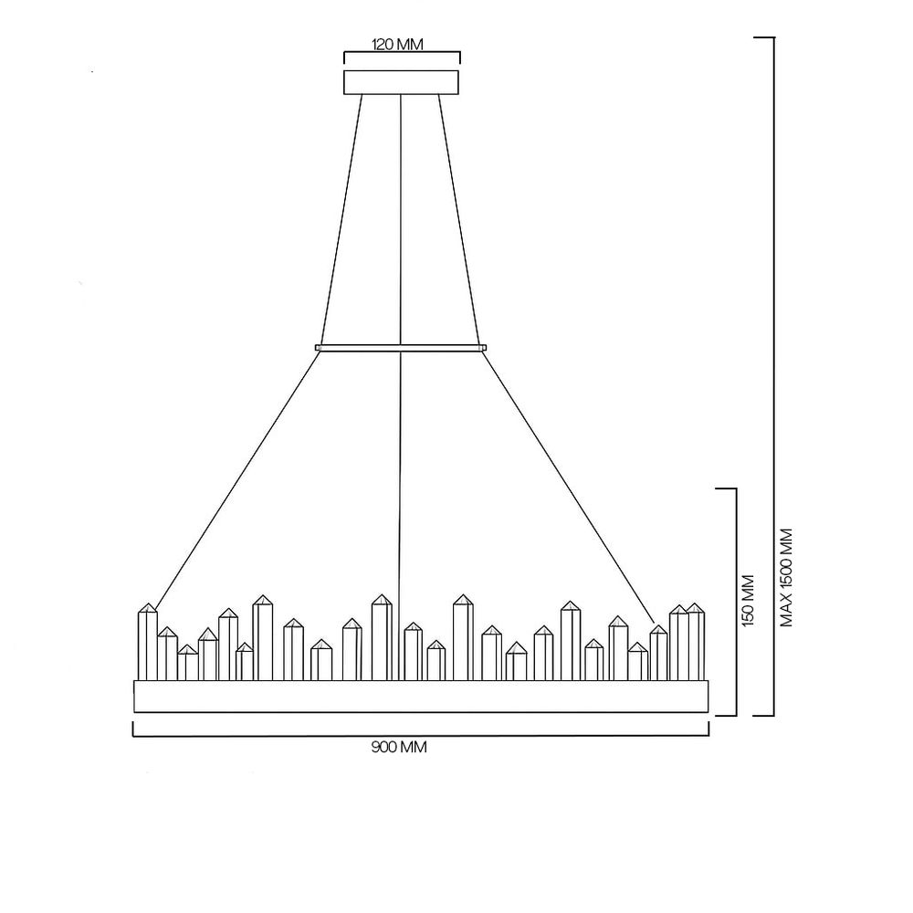 Подвесная люстра QUARTZ D90