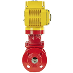 Wedge gate valve 30c939r red Elephant-GGG50-EPDM-F4-RED PSI232 class 150 T≤230-248°F flange connection, with rubber lined wedge EPDM, electric actuator Elephant MT-110/220, 110/220V