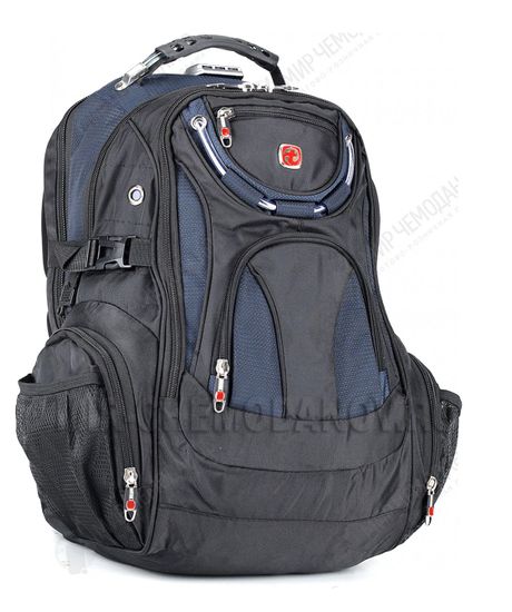 Рюкзак "Suissewin" 1838-02 (чёрн/синий)