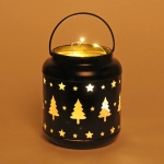 Сувенир с подсветкой «Сказочная ёлка» 12*15 см, чёрный