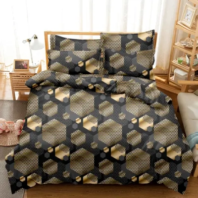 Постельное белье Евро полисатин «Павлайн», Соты