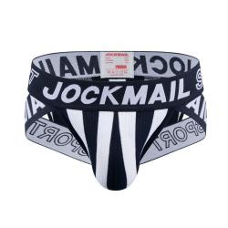 Мужские трусы брифы черные с вырезами по бокам JOCKMAIL JM2026-2