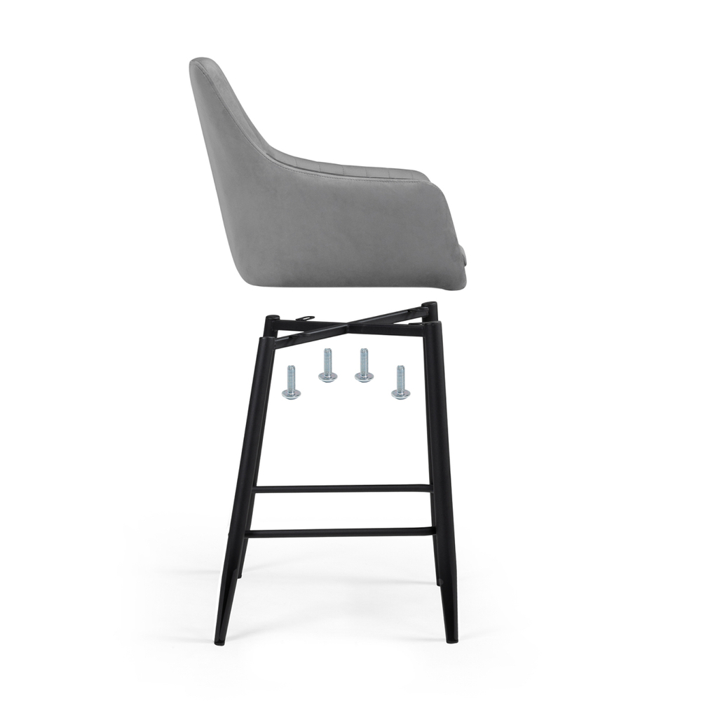 Барный стул Woodville Райнер MR -11, черный, ножки черные