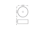 Раковина накладная для установки на столешницу AQUATEK AQ5118-MB 400*400*165, матовый черный