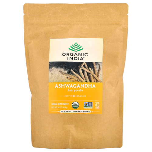 Organic India, Порошок из корня ашваганды, 454 г (16 унций)