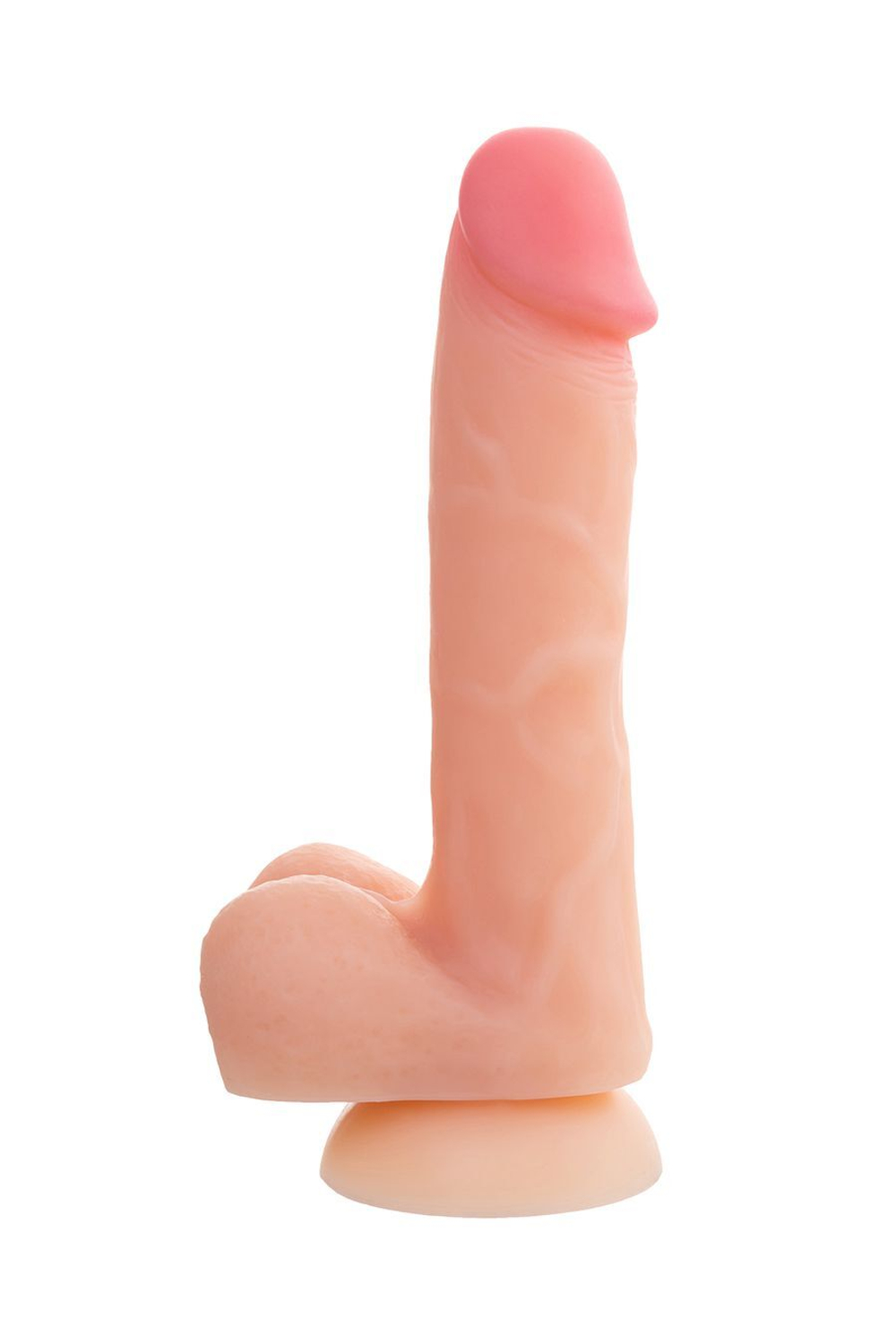 Фаллоимитатор RealStick Silicone Hugh J, силикон, телесный, 20,5 см