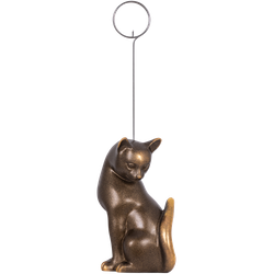 Статуэтка Кошка Грация с держателем Бронза