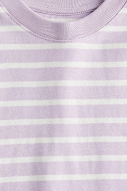 H&M Футболка из хлопка с длинными рукавами, светло-фиолетовый