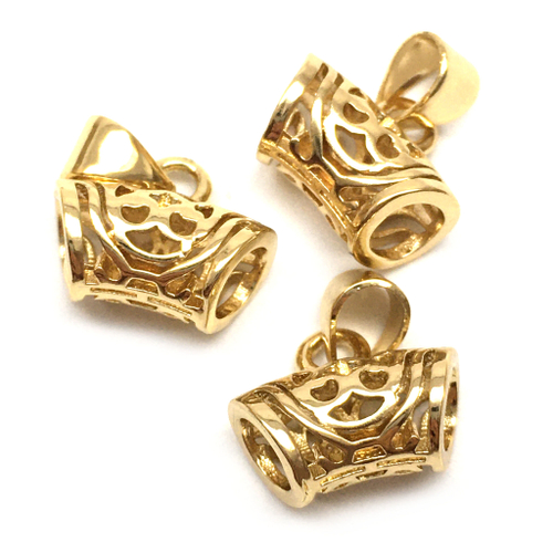 Бейл для шнура 12х7 мм, позолота