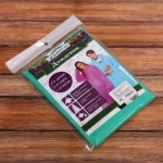 Дождевик-плащ 30 Мкрн 110*65см «Сезон» с капюшоном и завязками, на кнопках, зеленый ДоброСад