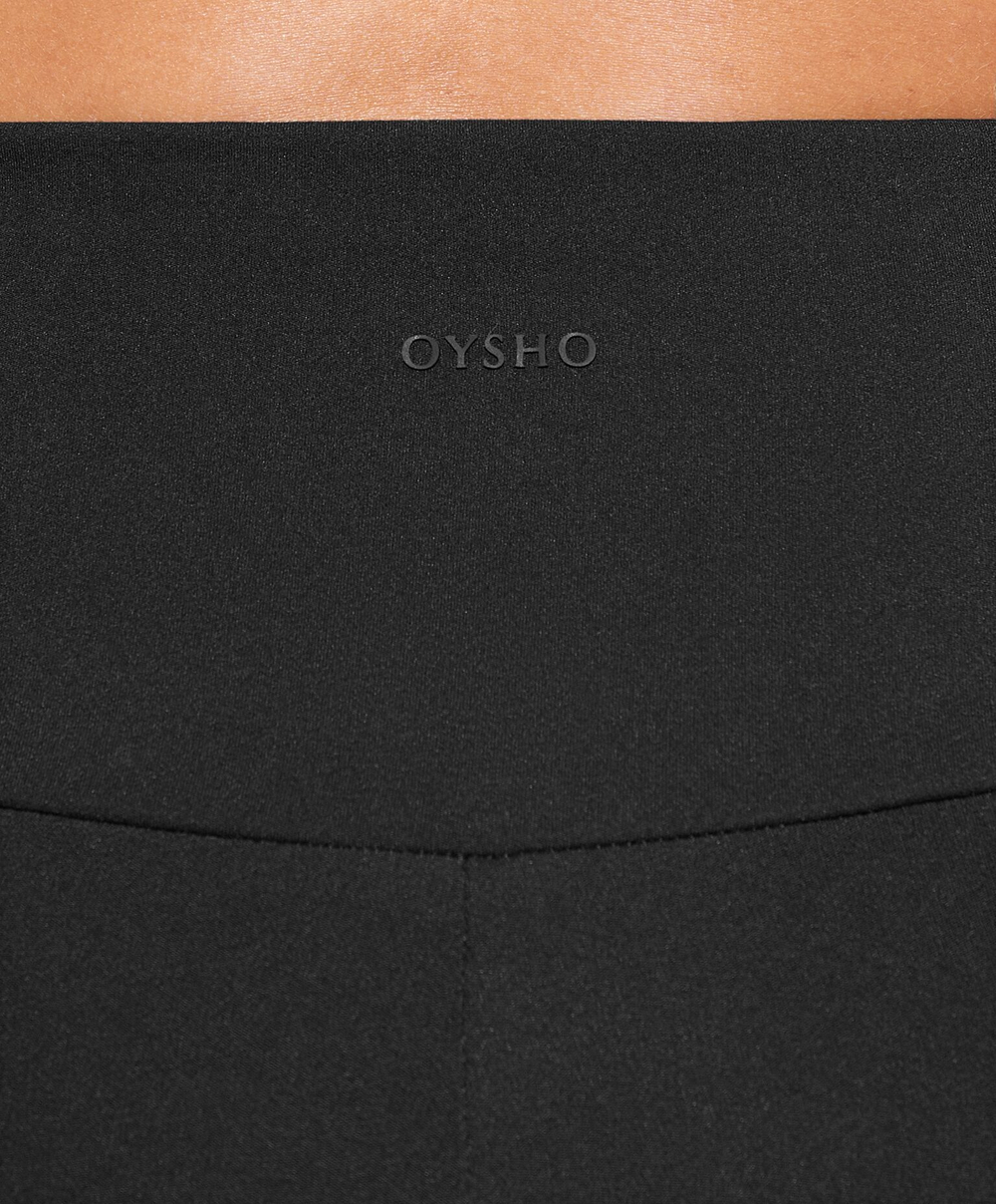 OYSHO Легинсы капри Compressive Core Control с высокой посадкой длиной 40 см, черный