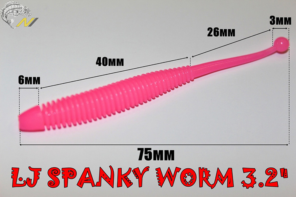 Слаги съедобные LJ Pro Series SPANKY WORM 3.2in 036 10шт.