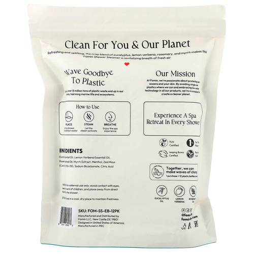 fomin, спреи для душа, эвкалипт, 12 таблеток