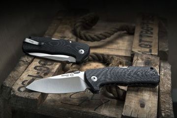 Складной нож Lion Steel "TM1" L/TM1 CS c клинком из стали Uddeholm Sleipner®, рукоять карбон