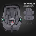 Детская коляска Rant Flex Therm Soft 3 в 1 с автокреслом Evomax Grey Forest Green