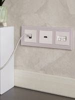 BRITE Розетка компьютерная RJ45 кат.6 РК11-БрЖ жемчуг IEK