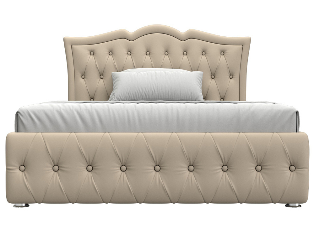 Кровать интерьерная Герда 140, Бежевый, Экокожа, 27854