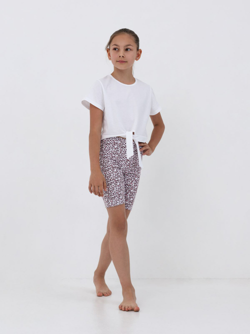 Шорты для девочки, модель №1, рост 104 см, с принтом "сердечки"