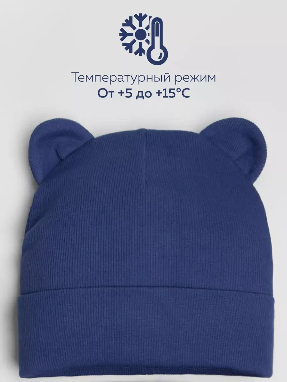 Шапка для мальчика осенняя с ушками и снуд