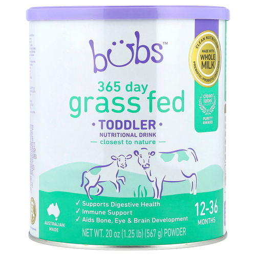 Aussie Bubs, 365 Day Grass Fed, пищевой порошок для малышей, от 12 до 36 месяцев, 567 г (20 унций)