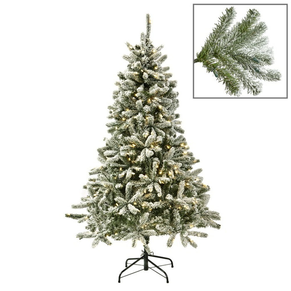 Ель/Ёлка 300LED LIT FRENCH FLOCK PINE Goodwill Зеленый