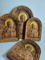 Освященная Икона «Господь Вседержитель» из дуба 25.5х19 см