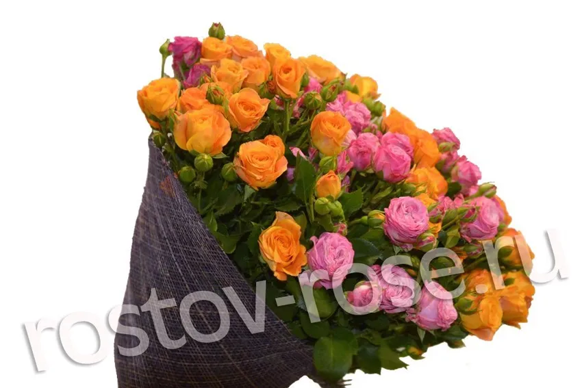 Букет кустовых роз Абеба и Леди Бомбастик
