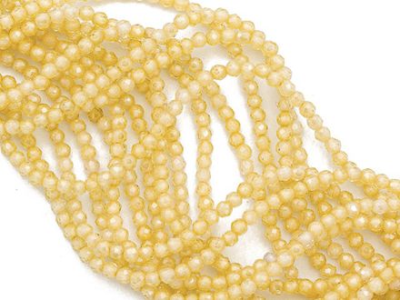 Фианиты желтые 2,3мм, огранка (нить бусин)