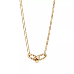 Подвеска из жёлтого золота 18к , Tiffany 👑💝с двумя звеньями Hard Wear✨ Exclusive ✨