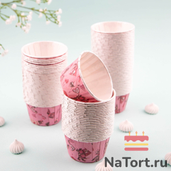 Формы бумажные с ламинацией «Маффин» 50х40 мм (Кокетка) 100 шт