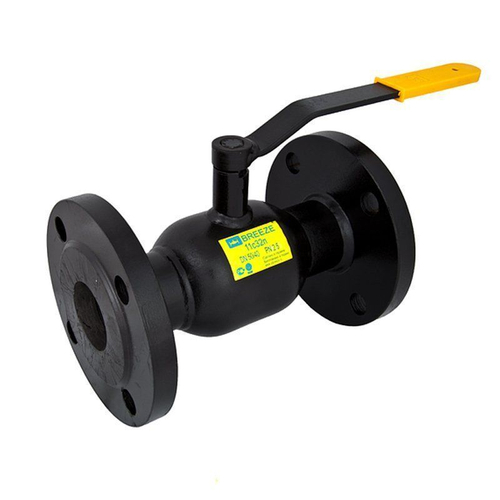 Кран стальной шаровой цельносварной BREEZE 11с38п, DN-15 PN-40, длина-140мм, полнопроходной, фланцевый с ручкой